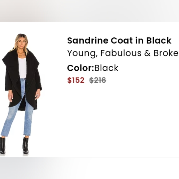 Young Fabulous & Broke Sandrine Quilted Cocoon Coat NWT - Picture 2 of 9